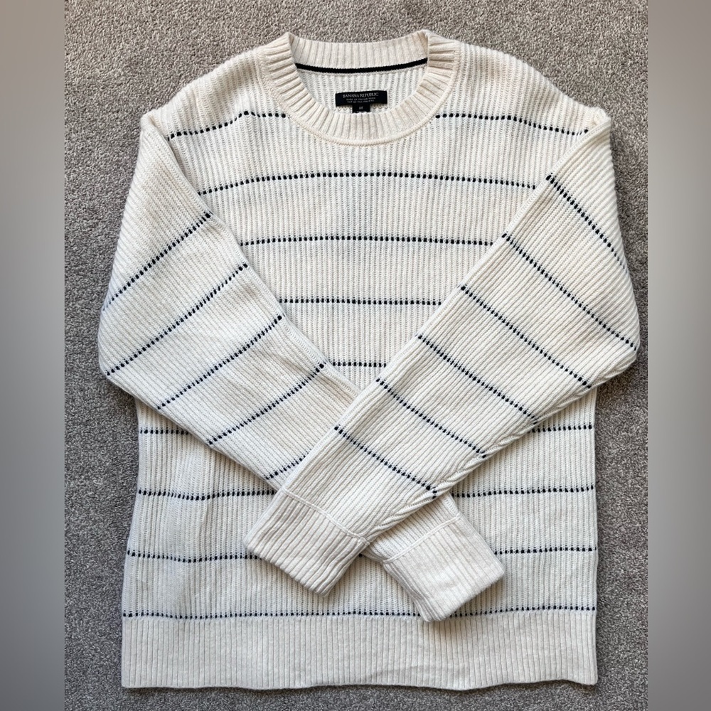 NWT Mens Banana Republic Wool Blend Crewneck Sweater Brand New